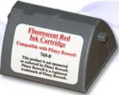 Pitney Bowes E700 E707 G700 compatible Fluorescent red ink - Click Image to Close